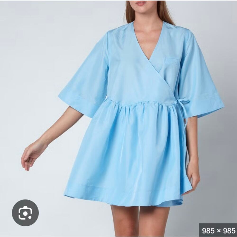 GANNI Crispy Taffeta Mini Dress Sz XXS/XS
